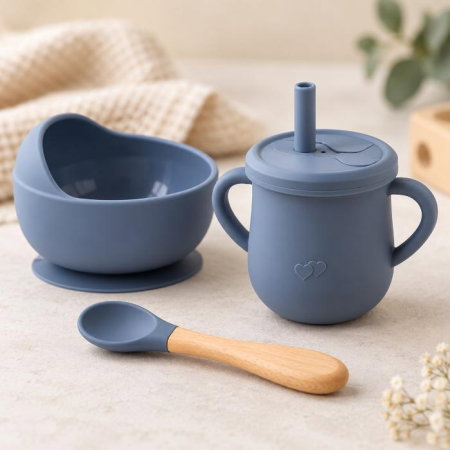 Set complet din silicon fara alergeni pentru diversificare bebe, Empria, Veverita, Diverse culori [6]