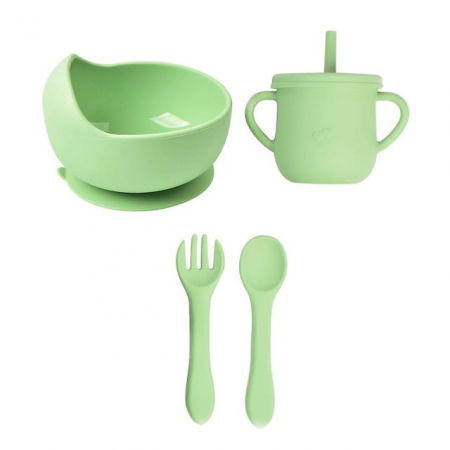 Set complet din silicon fara alergeni pentru diversificare bebe, Empria, Veverita, Diverse culori [5]