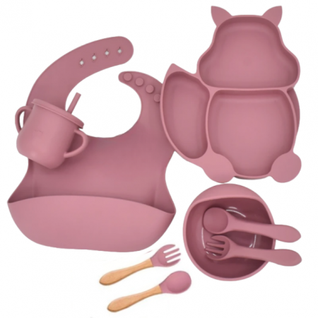 Set complet din silicon fara alergeni pentru diversificare bebe, Empria, Veverita, Diverse culori [3]