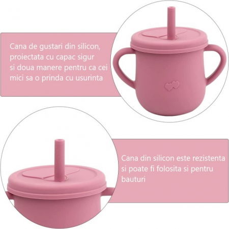 Set complet din silicon fara alergeni pentru diversificare bebe, Empria, Veverita, Diverse culori [6]