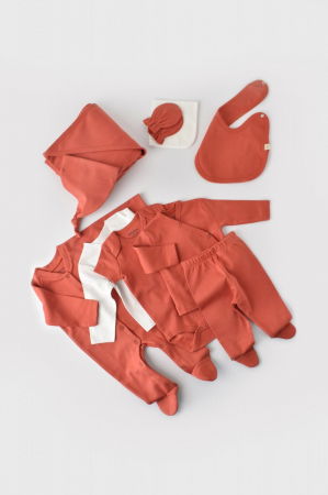 Set de 10 piese pentru nou nascut - 100% bumbac organic - Scortisoara, BabyCosy [4]