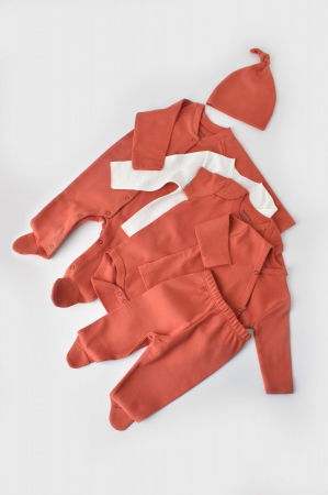 Set de 10 piese pentru nou nascut - 100% bumbac organic - Scortisoara, BabyCosy [6]