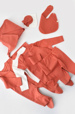 Set de 10 piese pentru nou nascut - 100% bumbac organic - Scortisoara, BabyCosy [5]