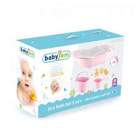 Set de baie cu 6 piese Bebe Lux BabyJem, Diverse culori [2]