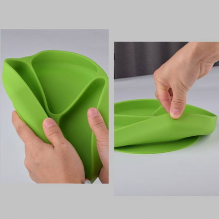 Set diversificare bebelusi, 4 piese, silicon BPA free, Empria, Verde [3]