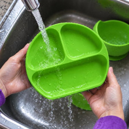 Set diversificare bebelusi, 4 piese, silicon BPA free, Empria, Verde [5]
