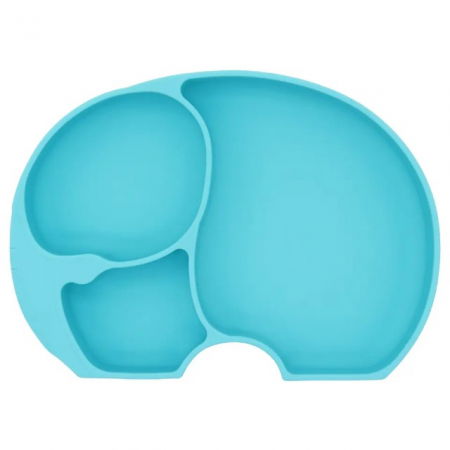 Set diversificare bebelusi Elefant, 6 piese, set hranire silicon fara BPA, Empria, Premium, Diverse culori [5]