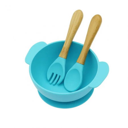 Set diversificare bebelusi Elefant, 6 piese, set hranire silicon fara BPA, Empria, Premium, Diverse culori [3]