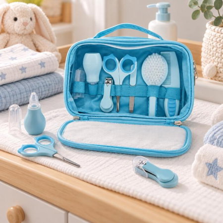 Set ingrijire copii cu 7 piese BabyJem, Bleu [2]