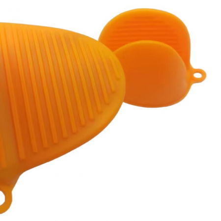 Set manusi protectie cuptor si aragaz, Empria, Silicon, 2 bucati, Portocaliu [3]