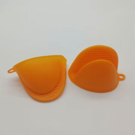 Set manusi protectie cuptor si aragaz, Empria, Silicon, 2 bucati, Portocaliu [5]