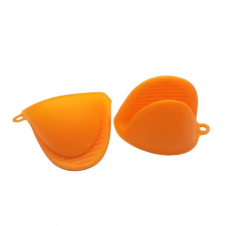 Set manusi protectie cuptor si aragaz, Empria, Silicon, 2 bucati, Portocaliu [4]