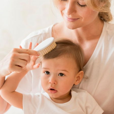 Set pieptan si perie din peri naturali BabyJem, Diverse culori [3]
