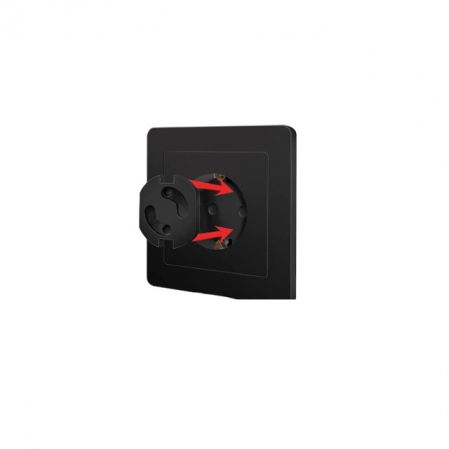 Set protectie priza copii, 10 bucati cu adeziv, Empria, Negru [3]