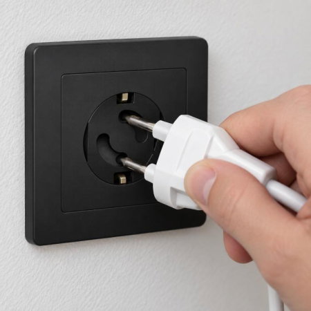 Set protectie priza copii, 10 bucati cu adeziv, Empria, Negru [2]