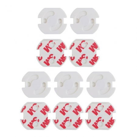 Protectii utile - Set protectie priza copii, 10 bucati cu adeziv