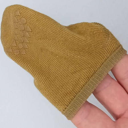 Set protectii anti-alunecare bebe, genunchiere si sosete, Maro [5]