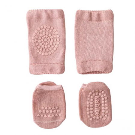 Set protectii anti-alunecare bebe, genunchiere si sosete, Diverse culori [3]