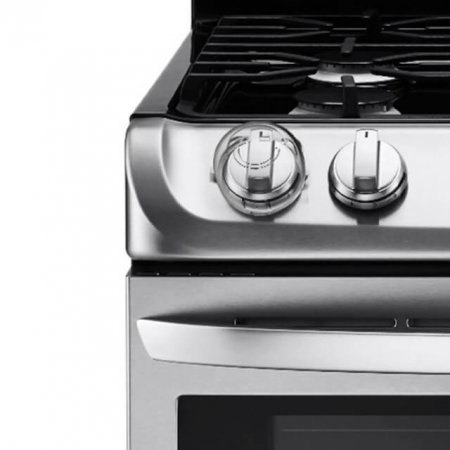 PRODUS RESIGILAT - Set protectii butoane aragaz - plita, Empria, 2 bucati, 7.5x4.6 cm, Alb [2]