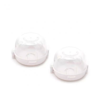 Protectii utile - Set protectii butoane aragaz - plita, Empria, 2 bucati, 7.5x4.6 cm, Alb
