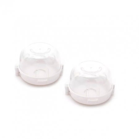 Produse Sub 50 Lei - PRODUS RESIGILAT - Set protectii butoane aragaz - plita, Empria, 2 bucati, 7.5x4.6 cm, Alb