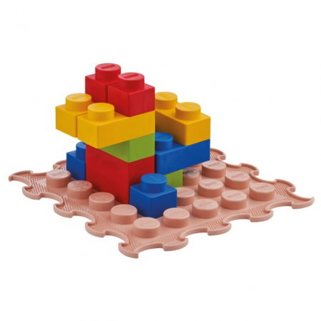 Jucarii senzoriale - Set senzorial cu piese de constructie 3D, dimensiuni mari, 16 piese