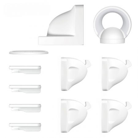 Set sigurante magnetice pentru sertare, Empria, 4 bucati, Alb/Gri [4]