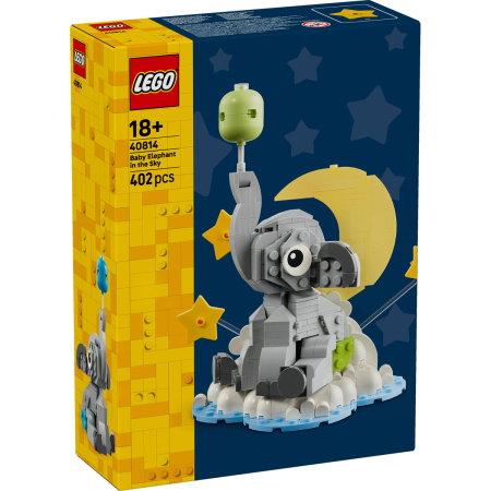 Jucarii copii si jocuri educative - Seturi emblematice - Pui de elefant pe cer (40814), 402 piese