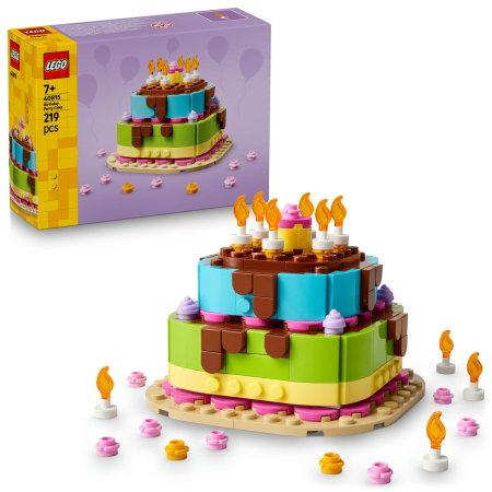 LEGO - Seturi emblematice - Tort pentru petrecerea de zi de nastere (40815), 219 piese