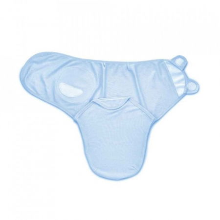 Somnul bebelusului - Sistem de infasare din bumbac 0-3 luni BabyJem Swaddle, Bleu