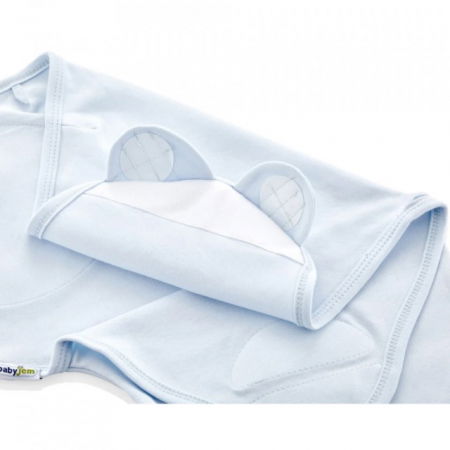 Somnul bebelusului - Sistem de infasare din bumbac 0-3 luni BabyJem Swaddle, Bleu