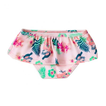 Haine plaja / inot - Slip copii - Chilotei pentru Inot, Protectie Soare UPF50+, Floral Pink, Diverse marimi