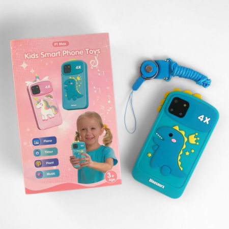Smartphone copii jucarie educativa video foto 32gb TF card rezolutie 480*800 display 10cm, Bleu [41]