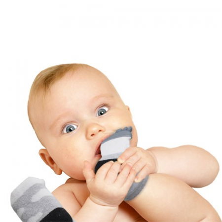 Jucarii dentitie - Sosete cu accesoriu dentitie BabyJem Teether Socks, Diverse culori