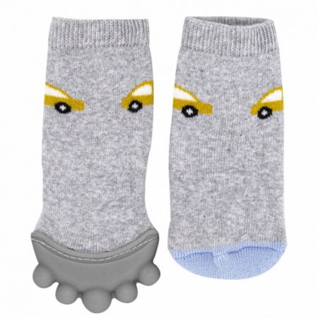 Jucarii dentitie - Sosete cu accesoriu dentitie BabyJem Teether Socks, Diverse culori