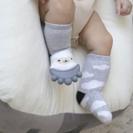 Sosete cu accesoriu dentitie BabyJem Teether Socks, Diverse culori [2]