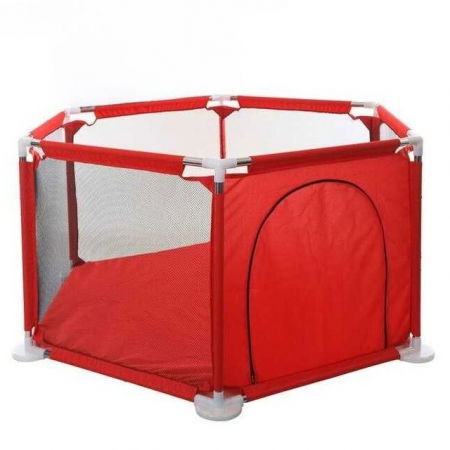 Spatiu de joaca tarc bebe, hexagonal, Empria, Rosu [2]