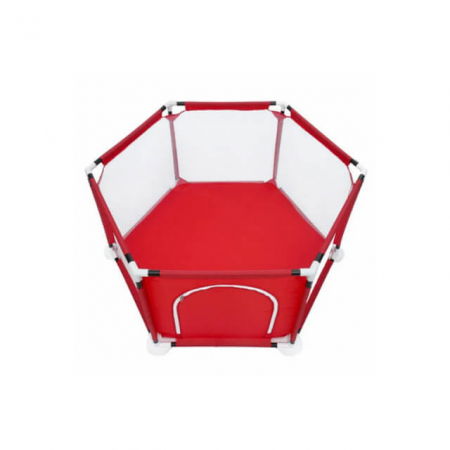 Spatiu de joaca tarc bebe, hexagonal, Empria, Rosu [10]