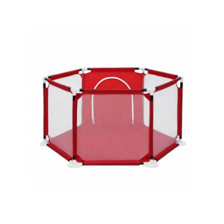 Spatiu de joaca tarc bebe, hexagonal, Empria, Rosu [7]
