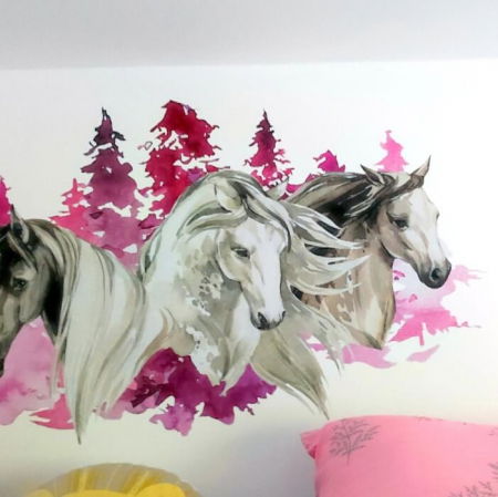 Stickere decorative - Sticker pentru Fete - Cai, Diverse marimi