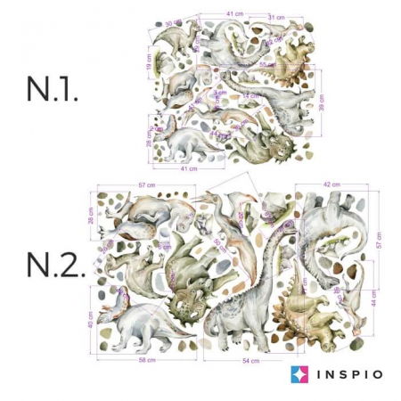 Stickere decorative - Stickere pentru Baieti - Dinozauri, Diverse marimi