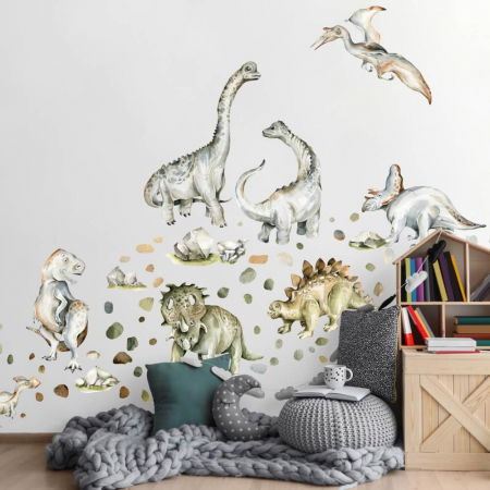 Stickere decorative - Stickere pentru Baieti - Dinozauri, Diverse marimi