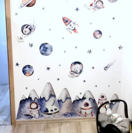 Stickere Perete - Astronauti si Spatiu pentru Baieti,  Diverse marimi [3]