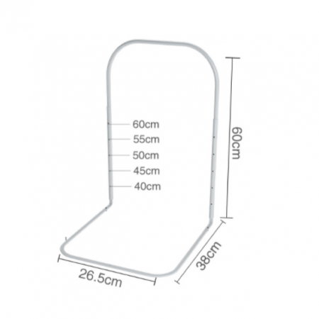 Aparatori laterale patut bebe - PRODUS RESIGILAT - Suport metalic Mini-Bumper, inaltime ajustabila intre 40-60 de cm - Copie