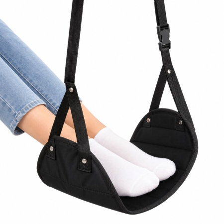 Ingrijire si recuperare adulti - Suport pentru relaxarea picioarelor, hamac picioare, 20.5 x 45 cm, Empria, Negru