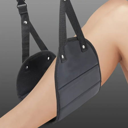 Ingrijire si recuperare adulti - Suport pentru relaxarea picioarelor, hamac picioare, 20.5 x 45 cm, Empria, Negru