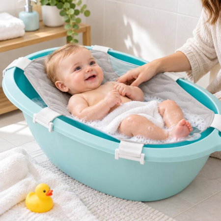 Baia bebelusului - Suport textil elegant pentru cadite Babyjem