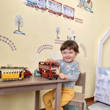 Tapet autoadeziv pentru perete - Tren si avioane [3]