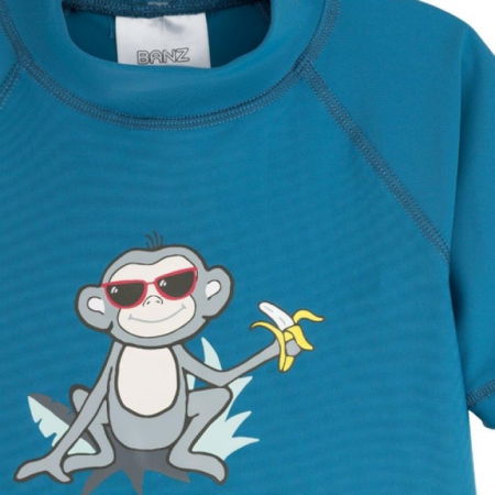 Tricou Protectie UV Copii, Protectie Solara UPF50+, Petrol Jungle,  Diverse marimi [3]