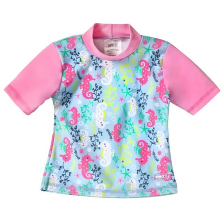 Haine plaja / inot - Tricou Protectie UV Copii, Protectie Solara UPF50+, Sea Horse, Diverse marimi